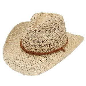 chapeau western paille femme