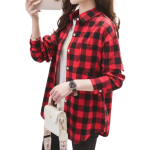 chemise à carreaux rougess femme