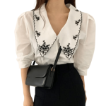 chemise country femme brodée