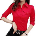 chemise country femme rouge