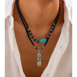 Pendentif Plume indien