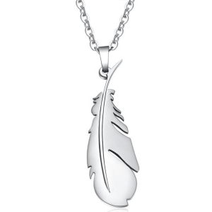 collier pendentif plume