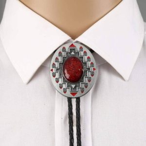 Bolo Tie Cowboy en cuir