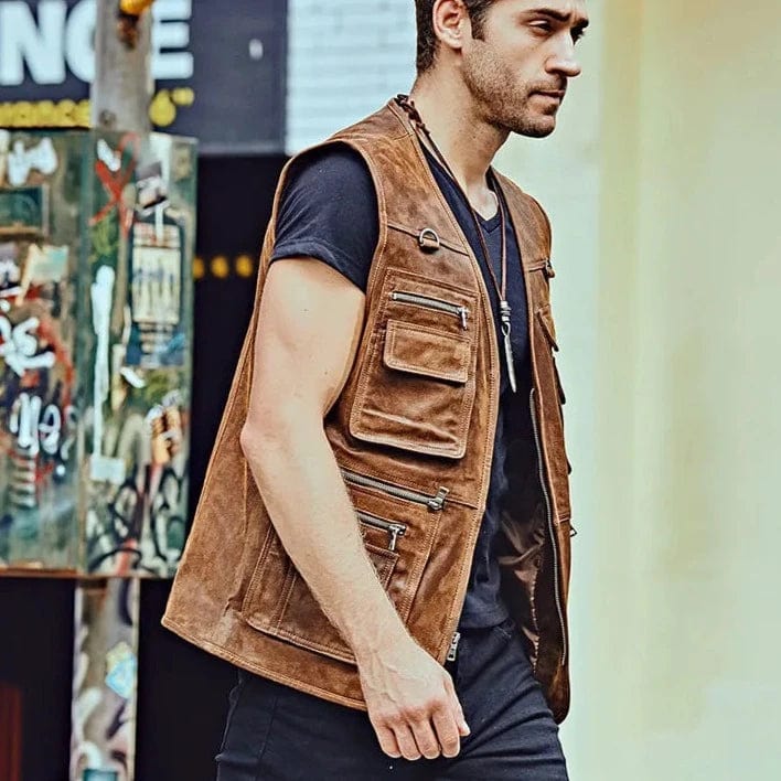 Gilet Cuir Country élégant