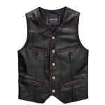 gilet cuir homme