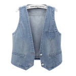 gilet western femme en denim