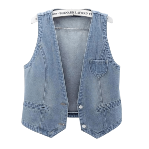 gilet western femme en denim