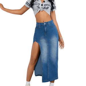 jupe en jean cowboy