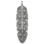 pendentif plume en argent