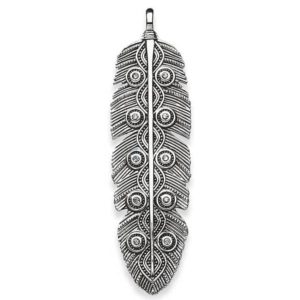 pendentif plume en argent