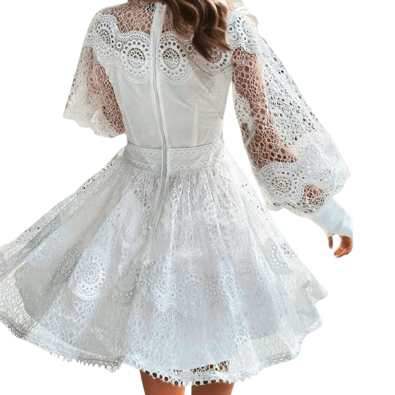 détail dentelle robe country