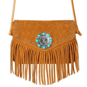 Sac à Main Style Western en cuir daim