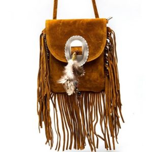 sac western cuir à franges