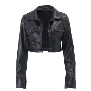 veste western en cuir pour femme